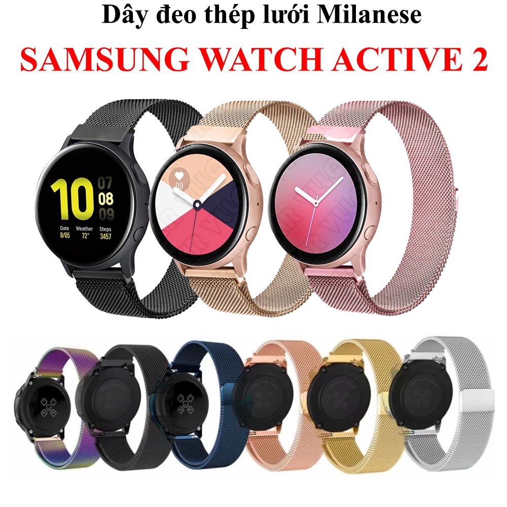 [Galaxy Watch Active 2] Dây đeo thép lưới Milanese Samsung Active 2