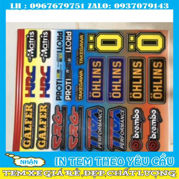 Logo trang trí xe máy size giấy A4