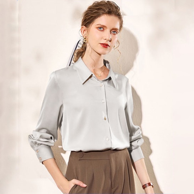 Áo sơ mi phồng satin LYNO AB0089