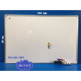 Bảng trắng 80x120cm hít nam châm Hàn Quốc Viết Bút Dạ (Kèm quà tặng)