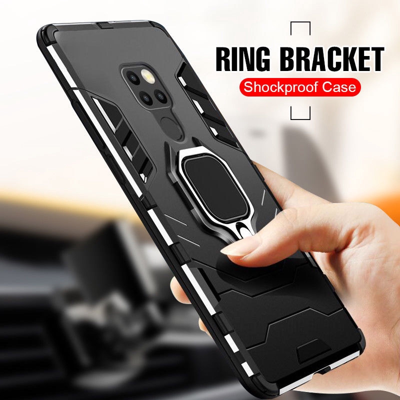 Dành cho Huawei Mate 20 Mate 20 Pro Mate 20 X Mate 20 Lite Hybrid Slim Ring Holder Vỏ giáp chống sốc