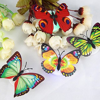 [hatno]( hàng sẵn )Sticker dán tường bướm phát sáng 3D[dochoi]