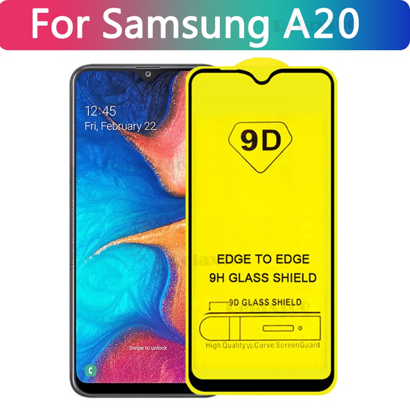 Miếng Dán Kính Cường Lực Full Màn 9D Cho Samsung Galaxy A20 - Đen