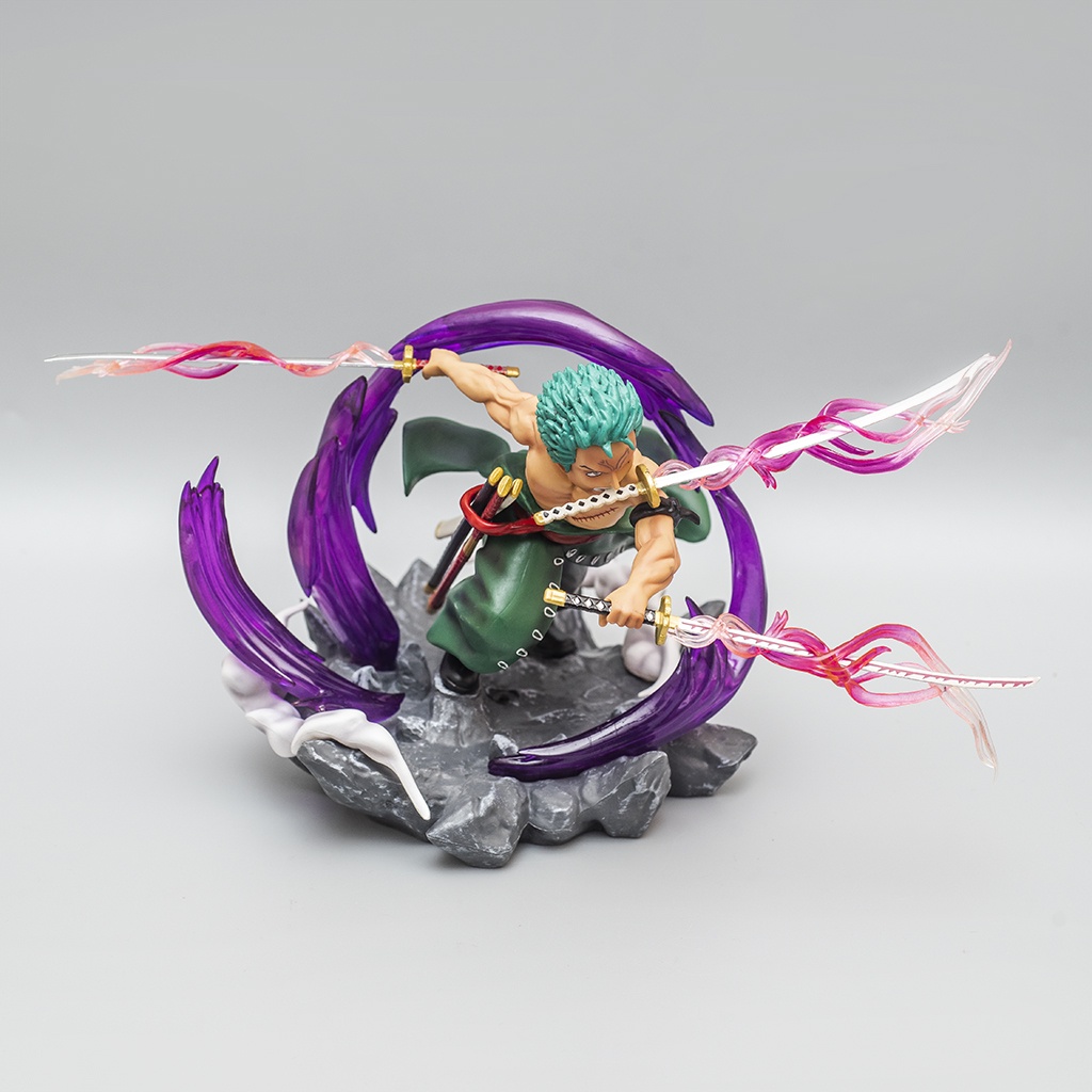 Mô hình One Piece Roronoa Zoro Hắc Kiếm Khí cao 20cm mô hình trang trí OnePiece nhân vật Zoro Haki Shop