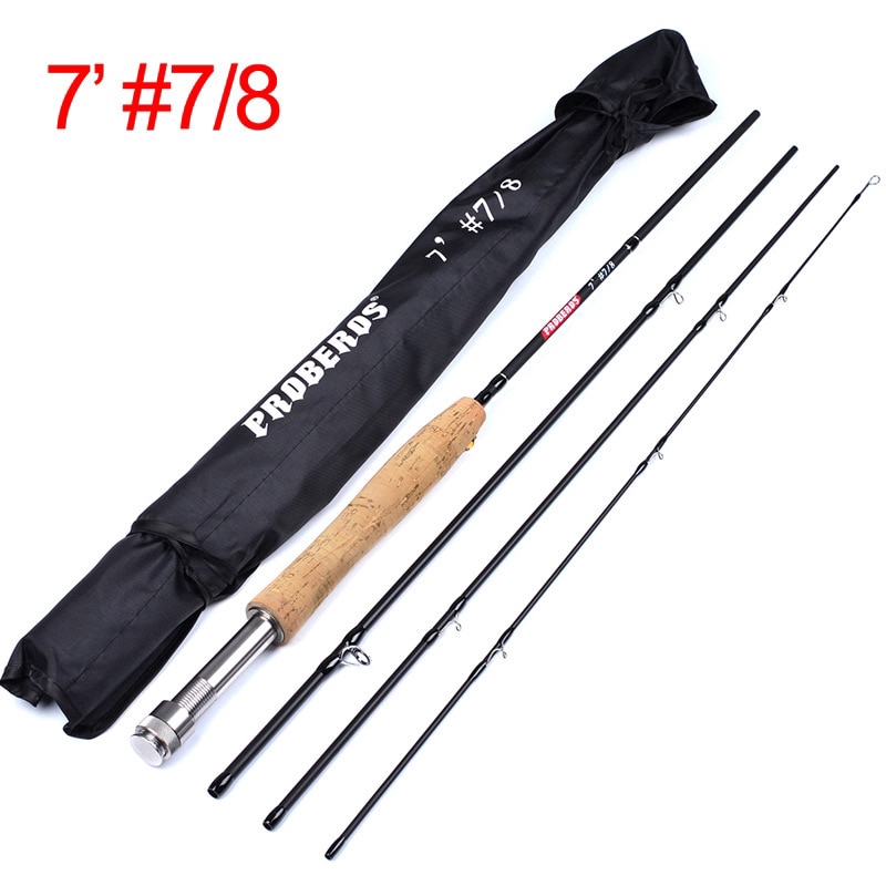 Outdoor fishing equipment fishing rod four-section high carbon high with fly fishing rod and ruler 2.1m carbon production fishing rod 3/4#5/6#7/8#fly rod