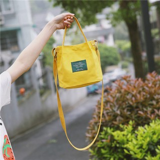 Túi đeo chéo vải bố thời trang Hàn cho nữ