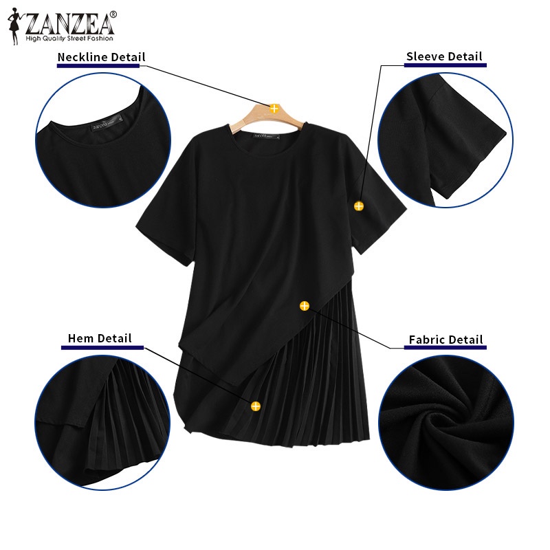 Set áo thun ngắn tay + áo yếm hai dây Zanzea thời trang dành cho nữ