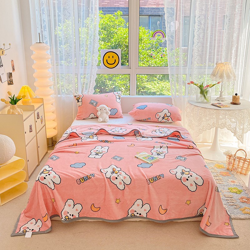 Chăn Lông Tuyết Sữa HIN BEDDING Mềm Mịn Kích Thước 2mx2m3 Nặng 1,4kg Họa Tiết In Sắc Nét Cao Cấp