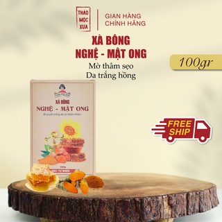 Xà bông nghệ mật ong giúp làm sạch sâu, da trắng sáng và mờ thâm sẹo Thảo Mộc Xưa  100gr