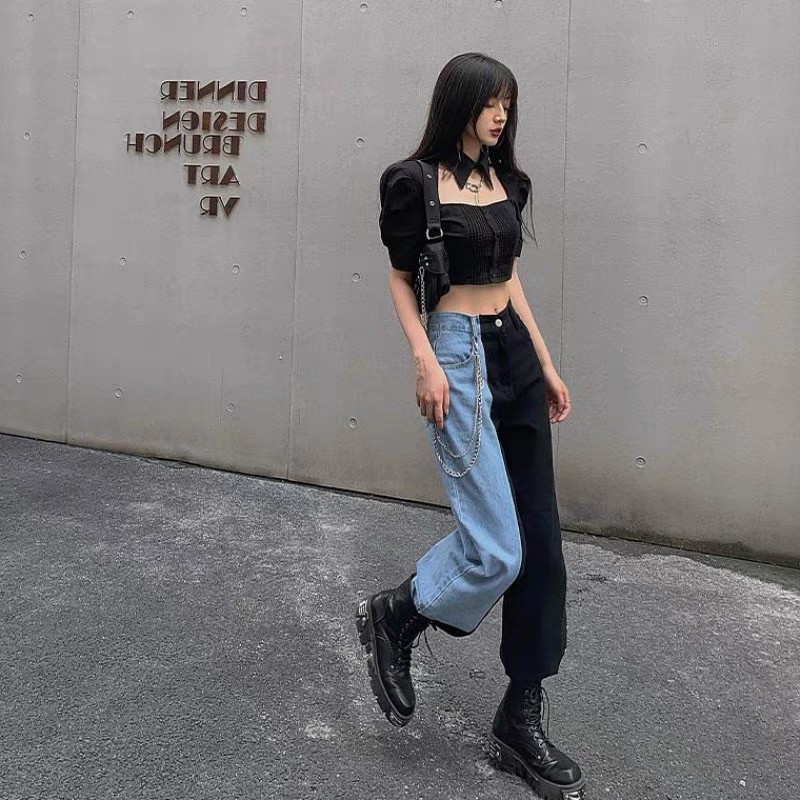 {Có Sẵn} Áo crotop bo ngực cổ tàu kèm hình thật shop chụp