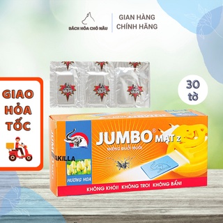 Hộp 30 Miếng Xông Đuổi Muỗi Jumbo Vape Hương Hoa - Không Khói, Thơm Dễ Chịu, Bảo Vệ 10H [Hàng Chính Hãng]