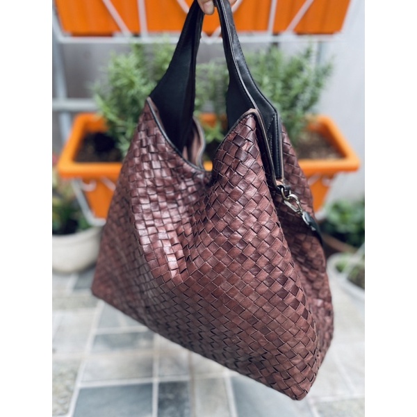 SALE- túi si da thật đan