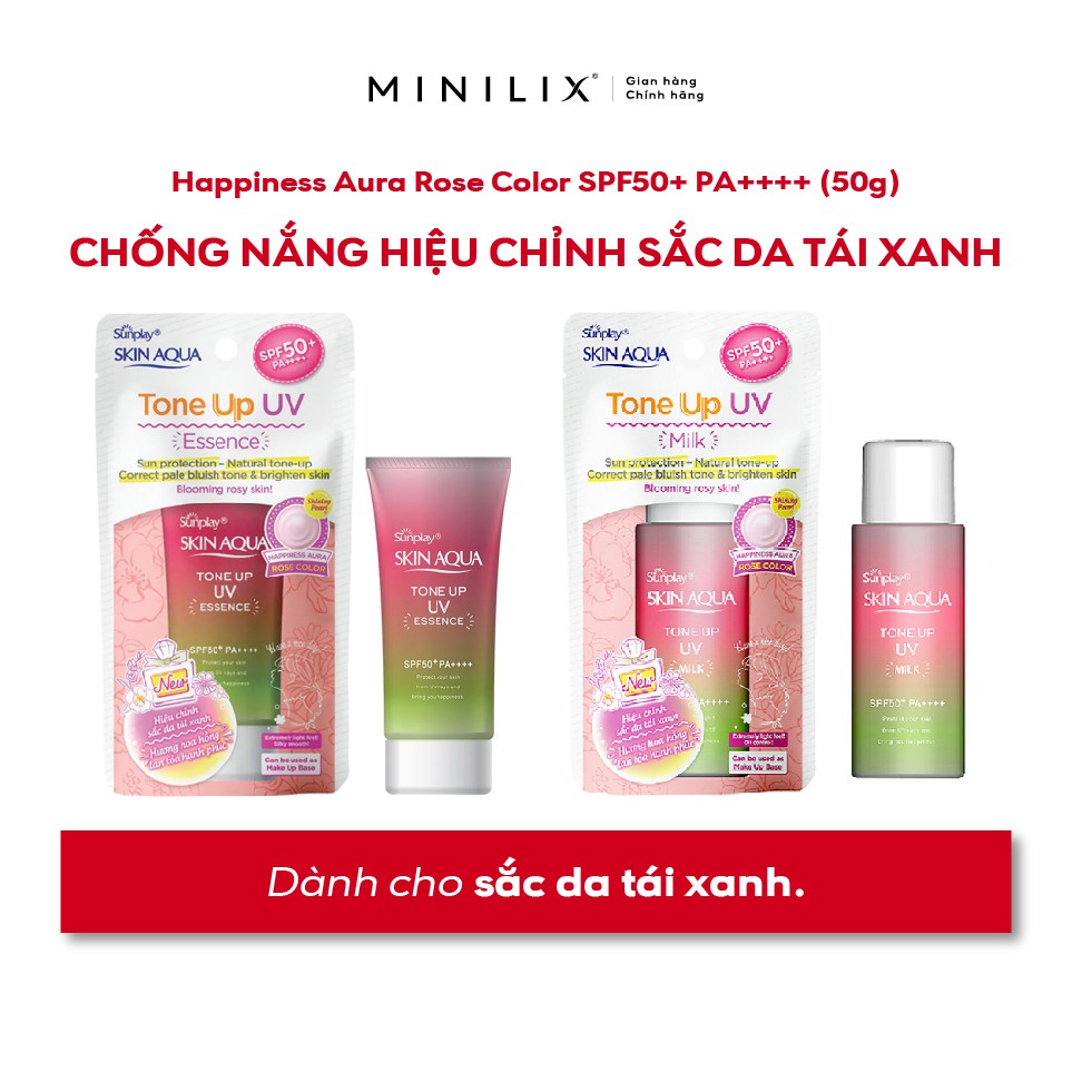 Kem chống nắng kiềm dầu nâng tông Sunplay Skin Aqua Tone Up UV Milk 50g - [MINILIX]