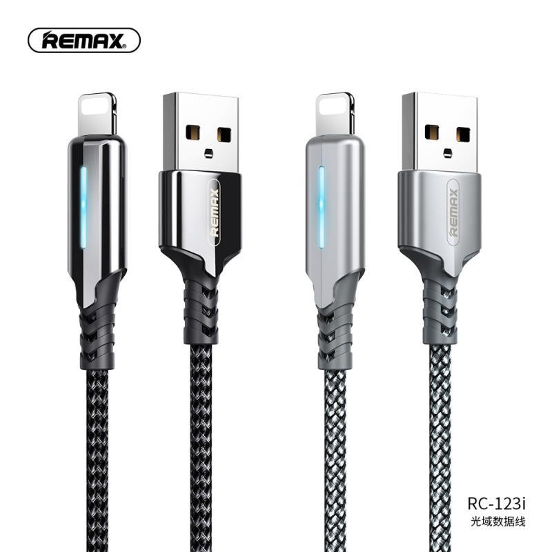 DÂY SẠC IPHONE CHÍNH HÃNG REMAX - RC 123i - TỰ NGẮT ĐIỆN - ĐÈN LED BÁO PIN - DÀI 1M - NGUỒN 2.4A