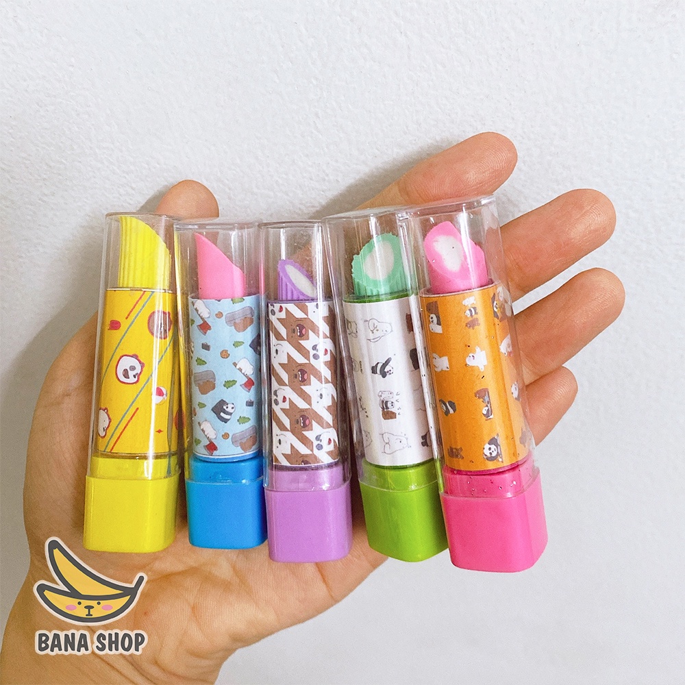 Gôm tẩy bút chì hình thỏi son anh em gấu bare bear Chúng tôi là gấu cute