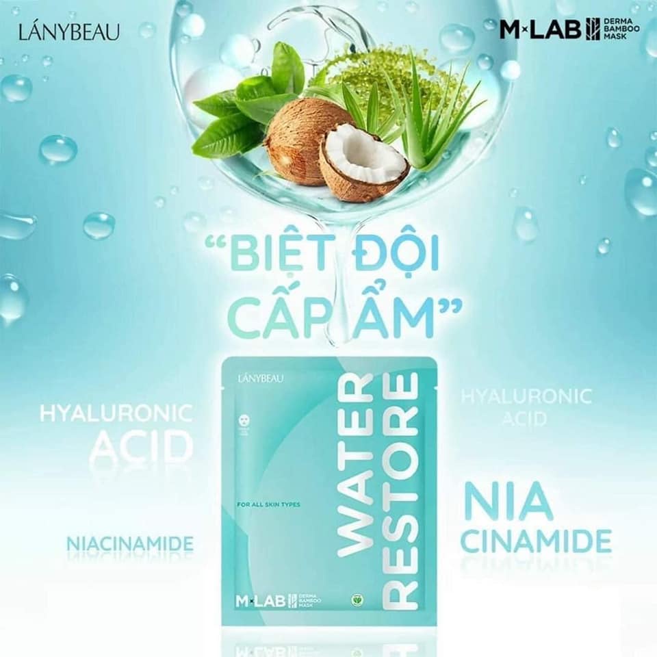 [MẶT NẠ SALE] Mặt nạ sợi tre Mlab trắng da kiềm dầu mềm min da