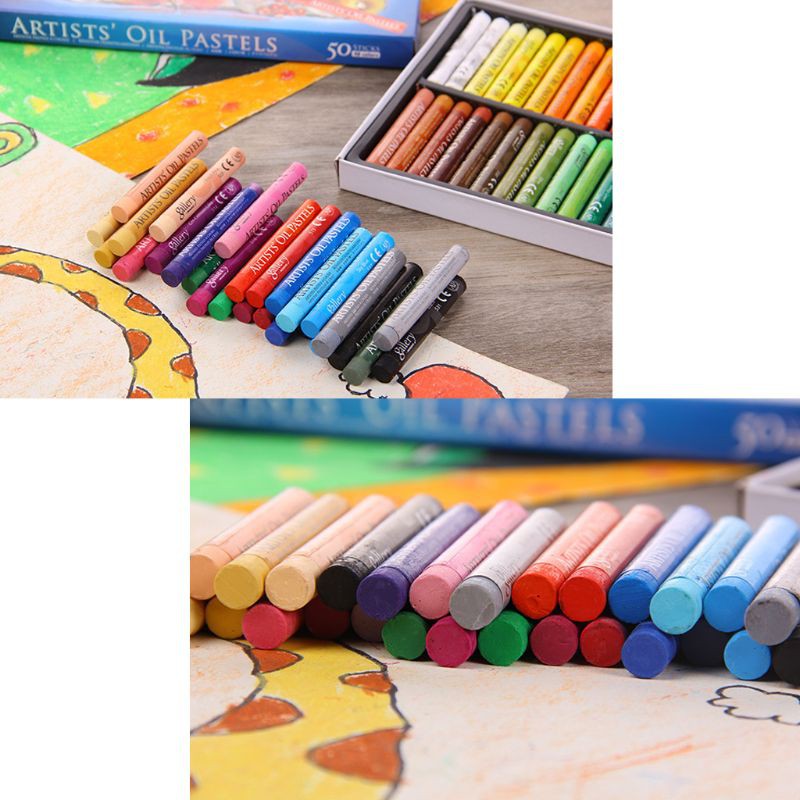 Hộp màu trẻ em 48 màu bút gel MOPS-50 mới với các chi tiết màu sắc và tranh vẽ bằng bút chì màu Học sinh văn phòng phẩm bút vẽ