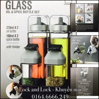 Bộ 4 hũ gia vị Lock&Lock LLG702