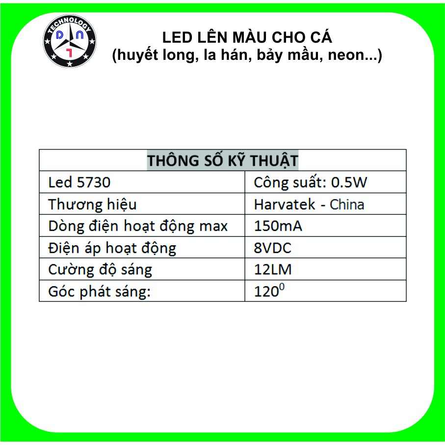 Combo 50 Led lên màu cho cá cảnh