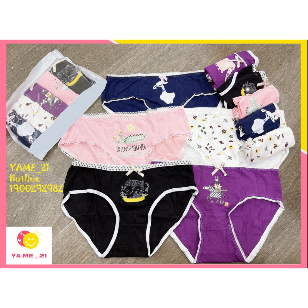 Quần lót nữ cotton thấm hút mồ hôi phối ren QL01 | BigBuy360 - bigbuy360.vn