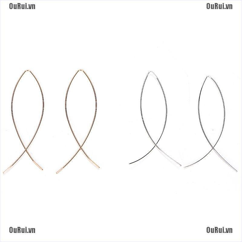 Hoa tai hình cá bằng kim loại sang trọng