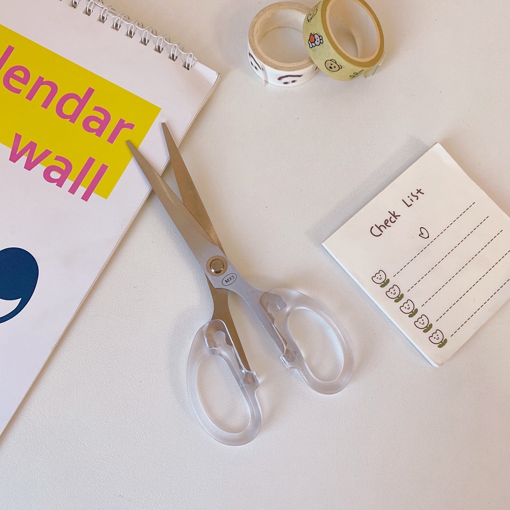 Kéo Cắt Giấy Trong Suốt Đơn Giản Tiện Dụng Cho Học Sinh / Nhân Viên Văn Phòng