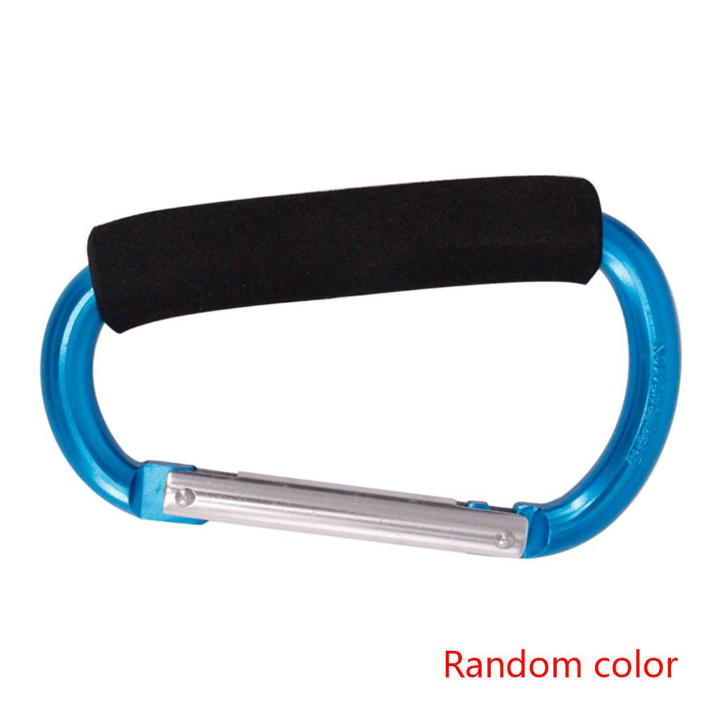 Ultra Big Size Carabiner Large D Button Sponge Handle Buckle D-Ring Shape Aluminum Alloy Sponge Shopping Hook Random