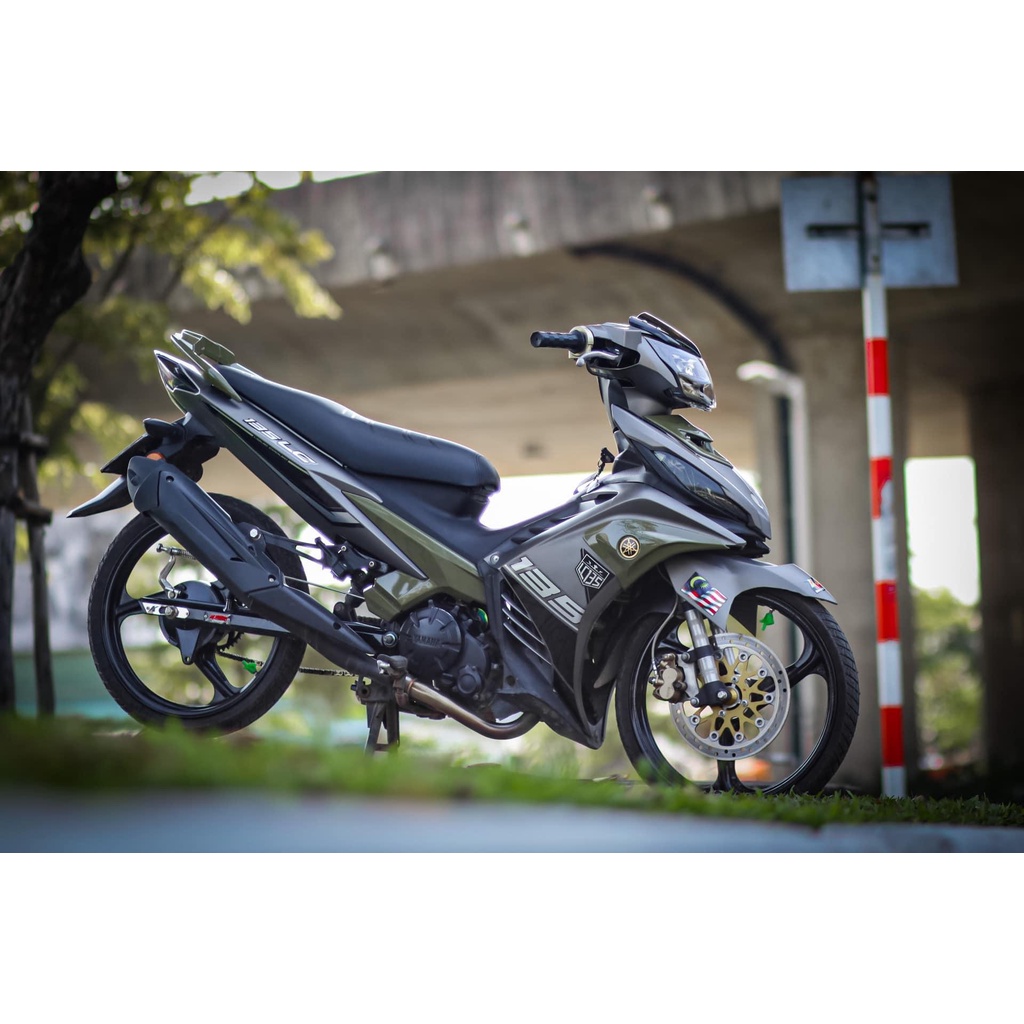 TEM RỜI mẫu LC đen trắng cho Exciter 135 xám - tem 3 lớp in sắc nét không bay màu
