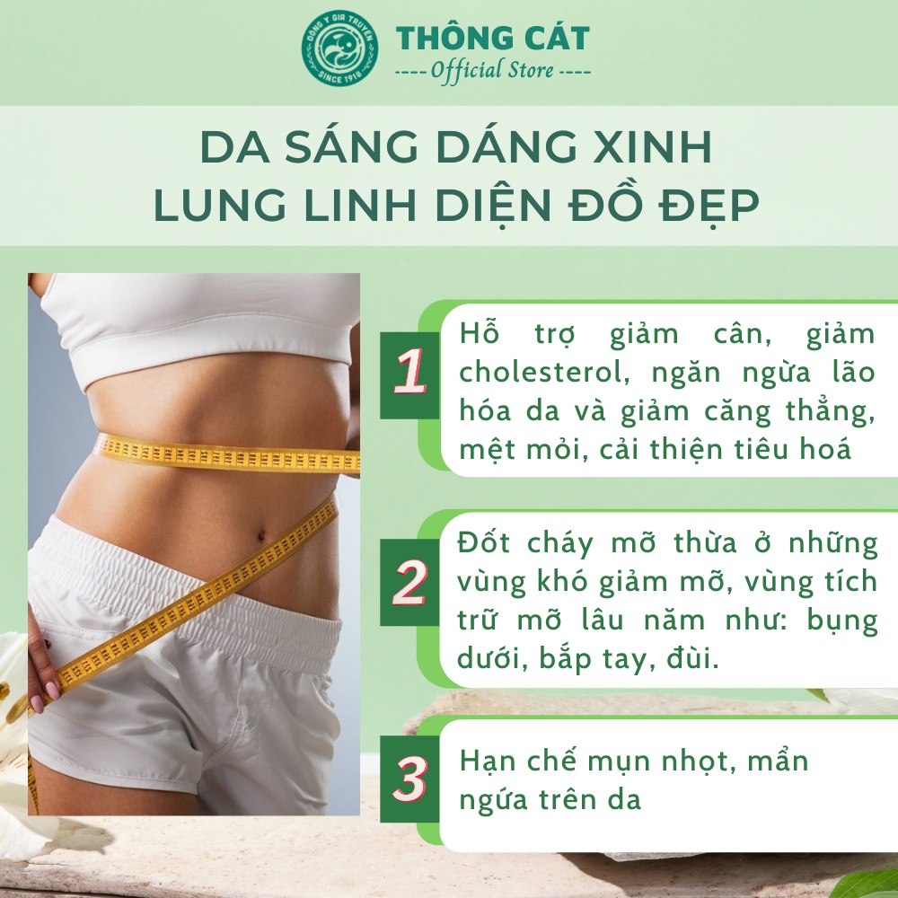 Trà Uyển nhi Đông y Gia truyền Thông Cát - Da sáng, Dáng xinh, Lung linh diện đồ đẹp, không lo mỡ thừa, an toàn giảm cân