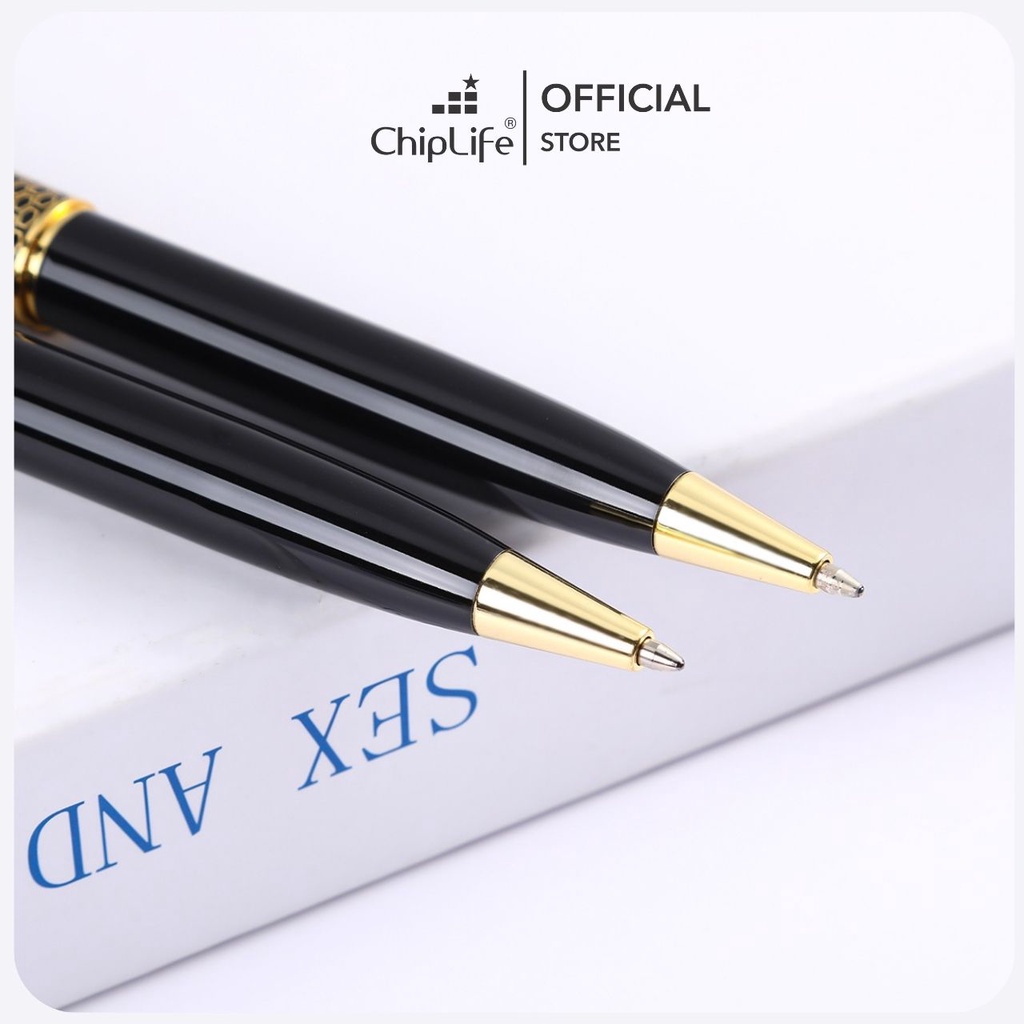 Bút ký khắc tên CHIPLIFE PX025 - dạng xoay viền tổ ong ngòi 0.7mm mực xanh