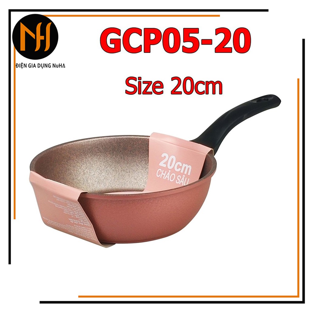 Chảo chống dính đúc vân đá đáy từ dày 7 lớp Green cook GCP05 dùng được mọi loại bếp, chuẩn hình