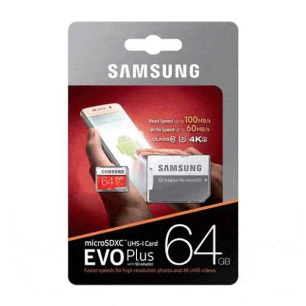 Thẻ nhớ MicroSD 64G Samsung EVO Plus Class 10 Box 95MB/S chính hãng | BigBuy360 - bigbuy360.vn