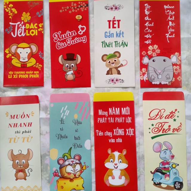 250 bao lì xì chọn mẫu