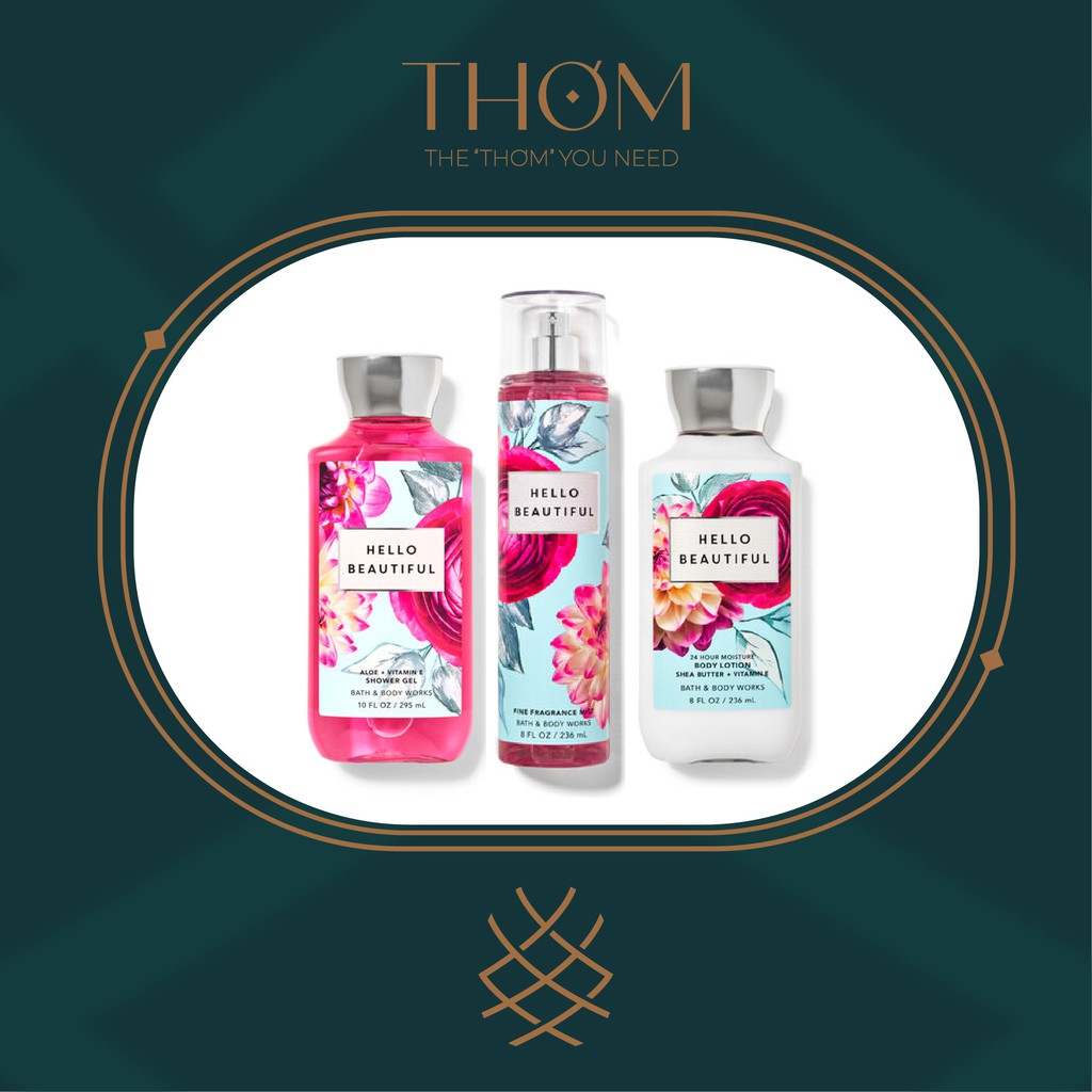 HELLO BEAUTIFUL | Sản Phẩm Tắm Dưỡng Xịt Thơm Toàn Thân Bath & Body Works | BigBuy360 - bigbuy360.vn
