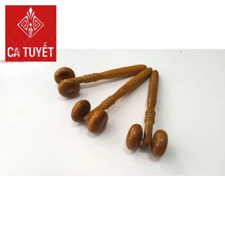 [FREESHIP] [GỖ QUÝ] Cây lăn massage toàn thân bằng gỗ Bách Xanh 3 bánh