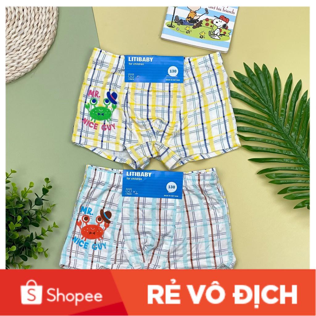 Quần chip đùi bé trai, bé gái. Size 120-140 từ 16-45kg. Set 2 quần màu bất kỳ. Hàng Litibaby