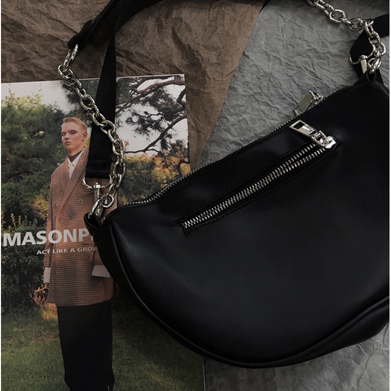 [Miễn Phí Vận Chuyển] Túi Đeo Chéo Vai Màu Trơn Phong Cách Đơn Giản 22307