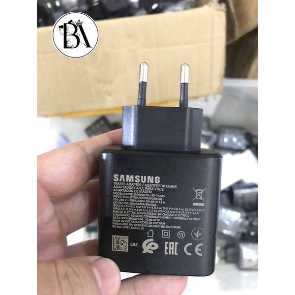 Bộ Sạc Nhanh Samsung 45W  Samsung Note 10 Plus/S20/S21/S22 Ultra Plus 5G/Note 20/Note 20 Ultra 5.0