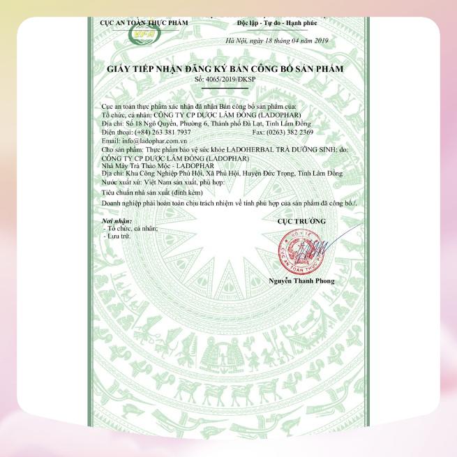 Trà Atiso Dưỡng sinh Ladophar. trà actiso thanh nhiệt-lợi gan. hộp 50 túi lọc. | BigBuy360 - bigbuy360.vn