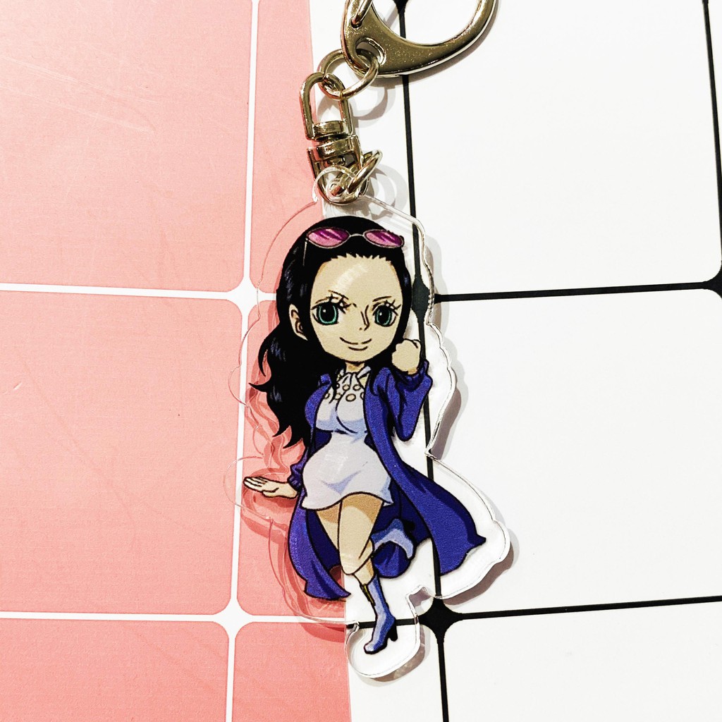 ( Mica trong acrylic ) Móc khóa One Piece Đảo Hải Tặc ver Stamped quà tặng xinh xắn dễ thương in hình anime chibi