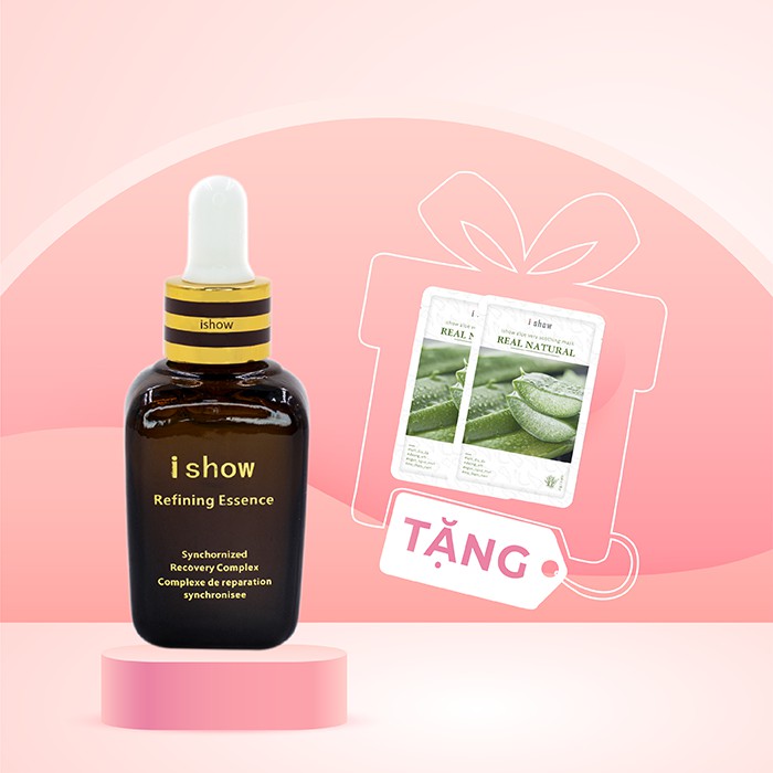 [KÈM QUÀ TẶNG 2 MẶT NẠ NHA ĐAM] Serum Ngăn Ngừa Lão Hóa ISHOW REFINING ESSENCE OIL Dung Tích 30ml Giúp Trẻ Hóa Làn Da