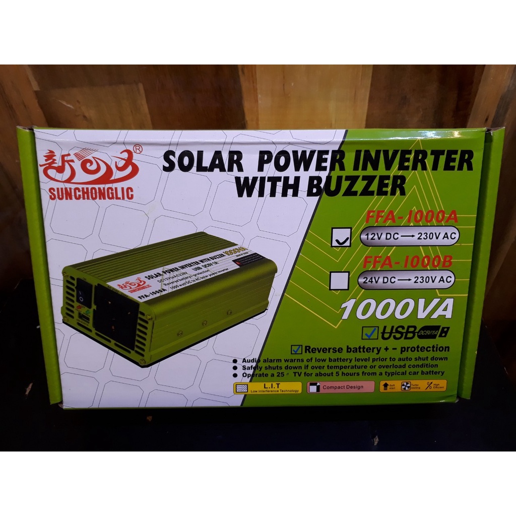 Bộ chuyển đổi điện 12v ra 220v 1000w rẻ- thiết bị chuyển đổi điện-inverter -