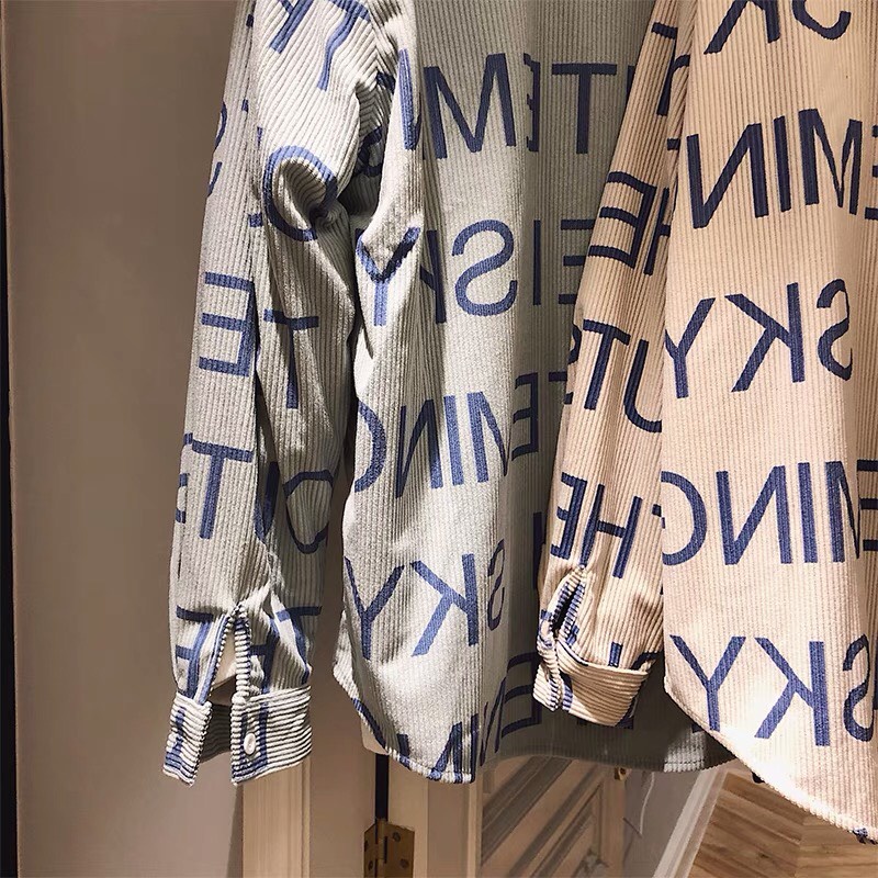 Áo sơ mi nam nữ form rộng 2N Unisex somi khoác ngoài nhung tăm số 17