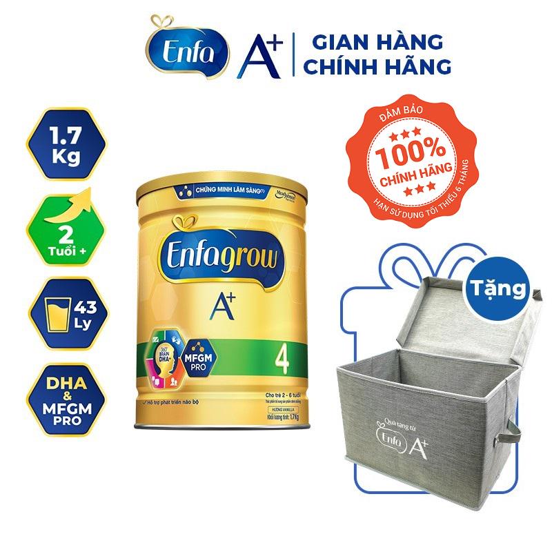 [Tặng Thùng Đựng Đồ Đa Năng] Sữa Bột Enfagrow A+ 4 1.7kg (2 Tuổi +)