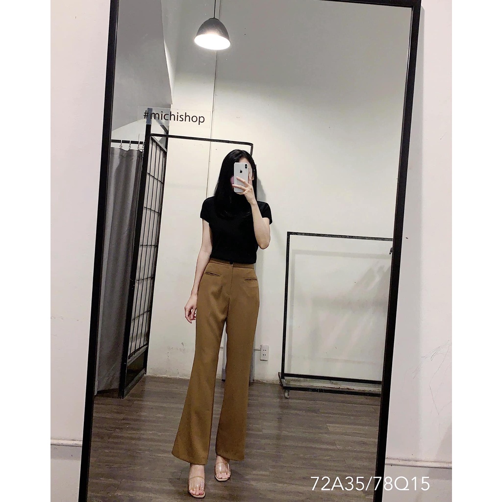 Quần vải ống loe túi trước - 78Q15
