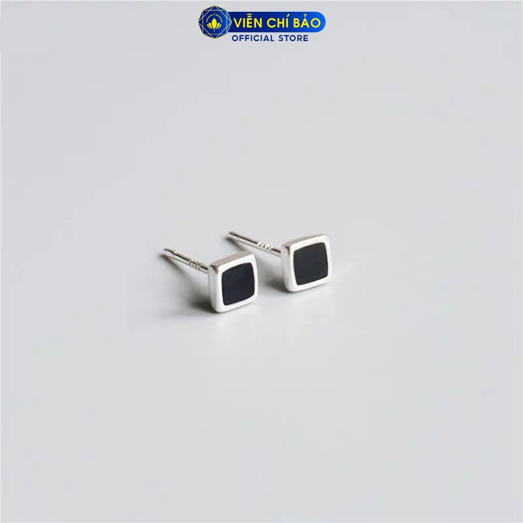 Bông tai bạc nữ đá đen nhiều hình dạng chất liệu bạc 925 thời trang phụ kiện trang sức nữ Viễn Chí Bảo B400757