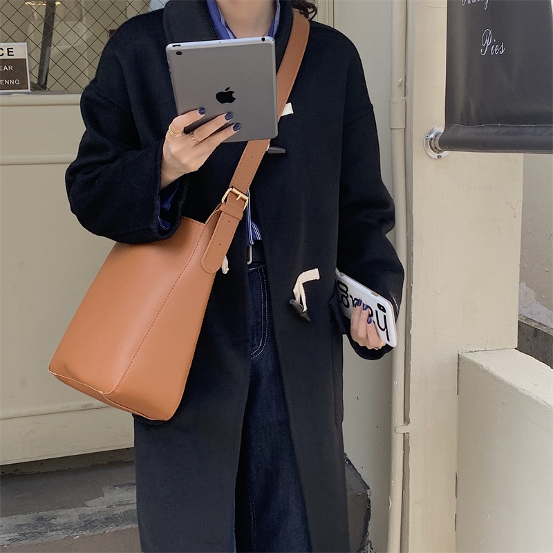 Túi xách nữ tote da trơn công sở đeo vai đi học đi làm đựng vừa A4, laptop – L23