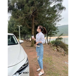 Quần baggy jeans lưng cao