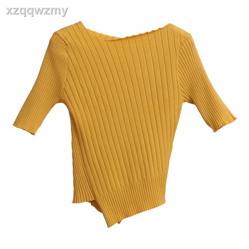 Áo Sweater Tay Lửng Thời Trang Hàn Quốc Dành Cho Nữ 2021