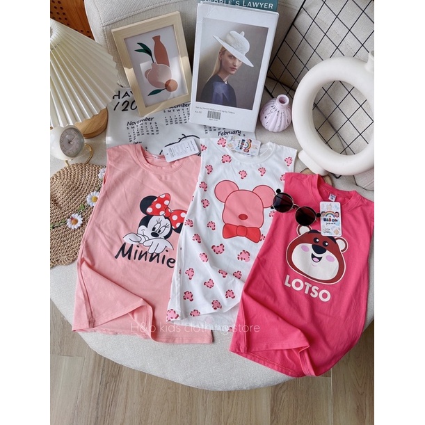 Đầm Sát Nách Hoạ Tiết Cute Cho Bé 8-15kg